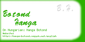 botond hanga business card